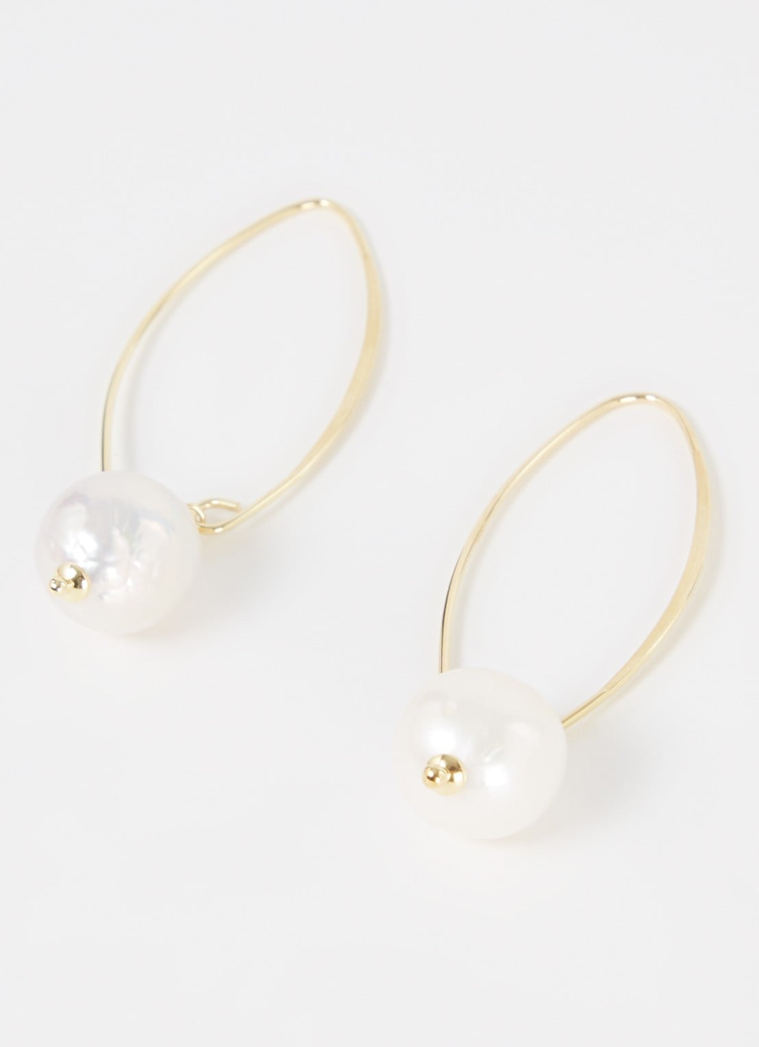 LOTT. gioielli Pearl S oorhangers verguld - detail goud