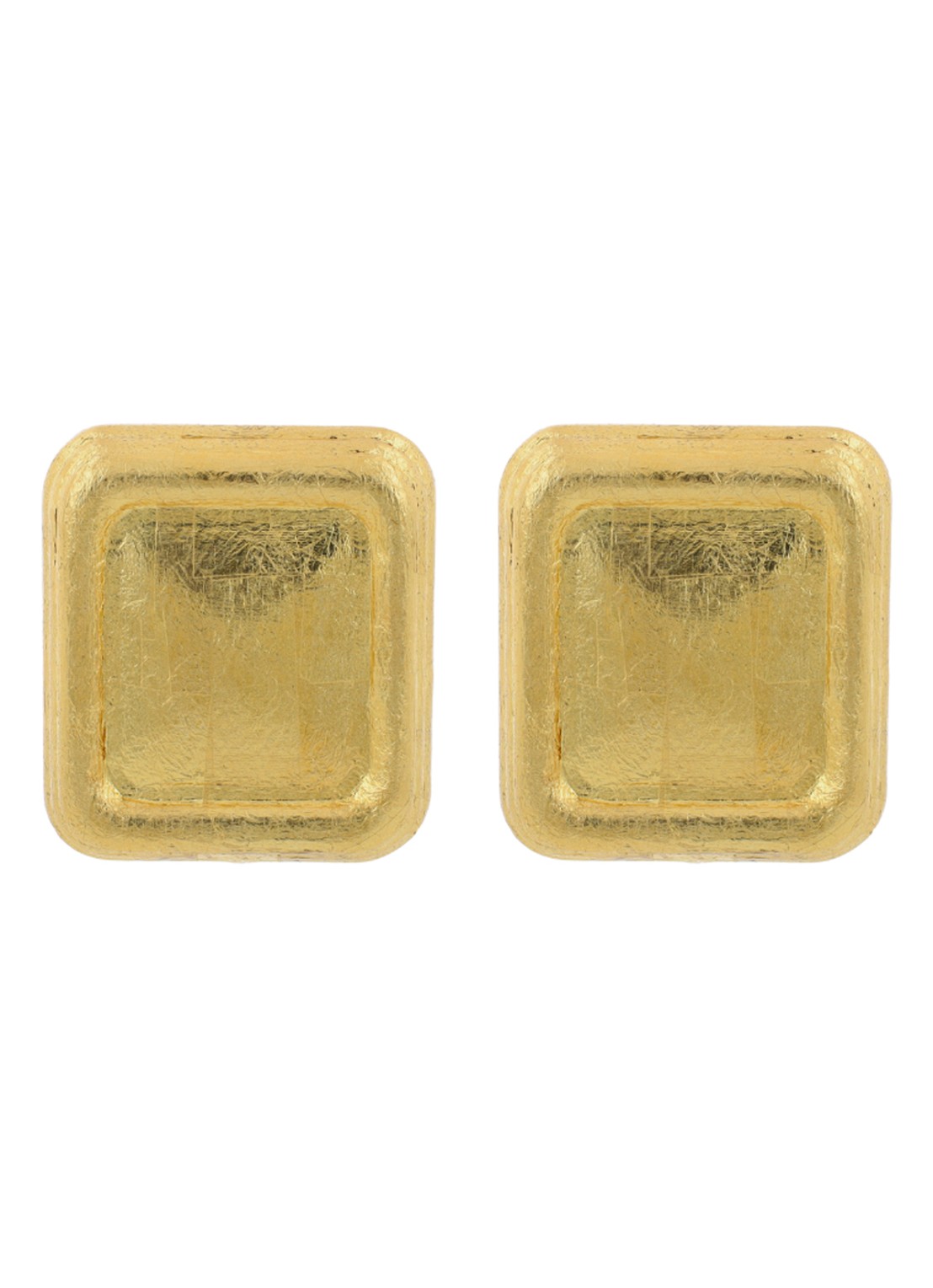 LOTT. gioielli Rectangle Frame oorstekers - voorkant goud