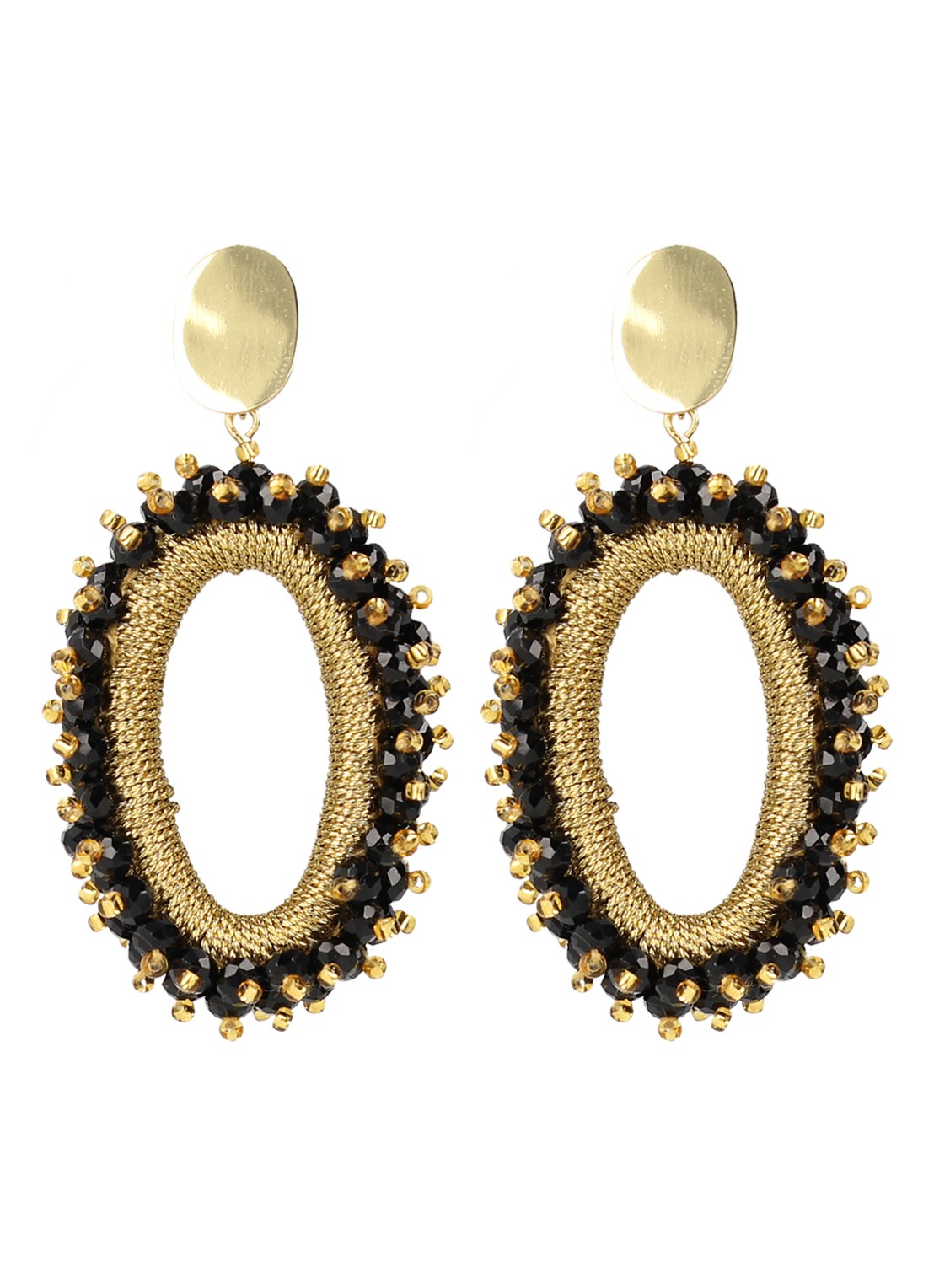 LOTT. gioielli Silk Urchin oorstekers verguld - voorkant goud