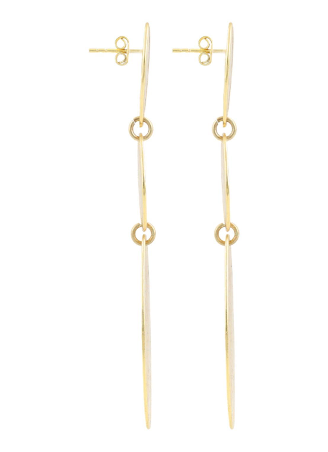LOTT. gioielli Stone Shape Oval Triple oorstekers - detail 3 goud