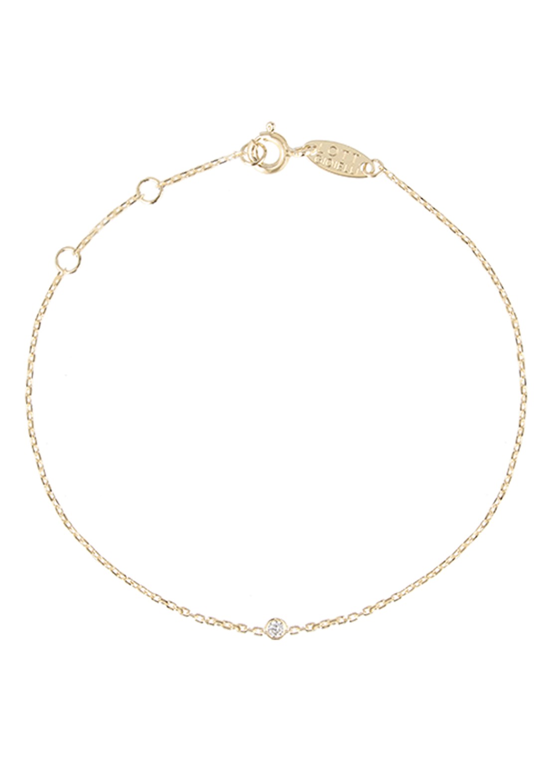 LOTT. gioielli Symbol One armband met steen - voorkant goud