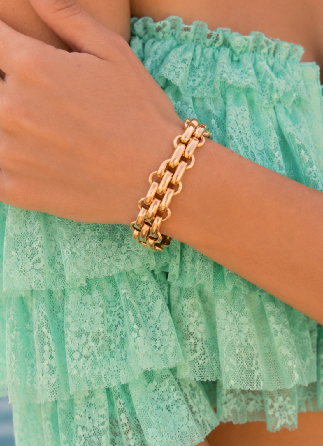 LOTT. gioielli Vaela armband - voorkant 2 goud