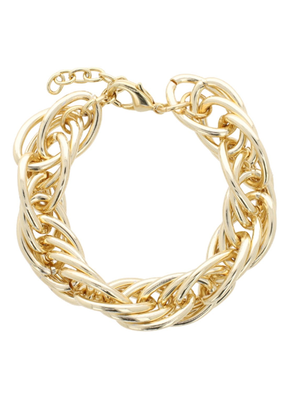LOTT. gioielli Woven link armband - voorkant goud