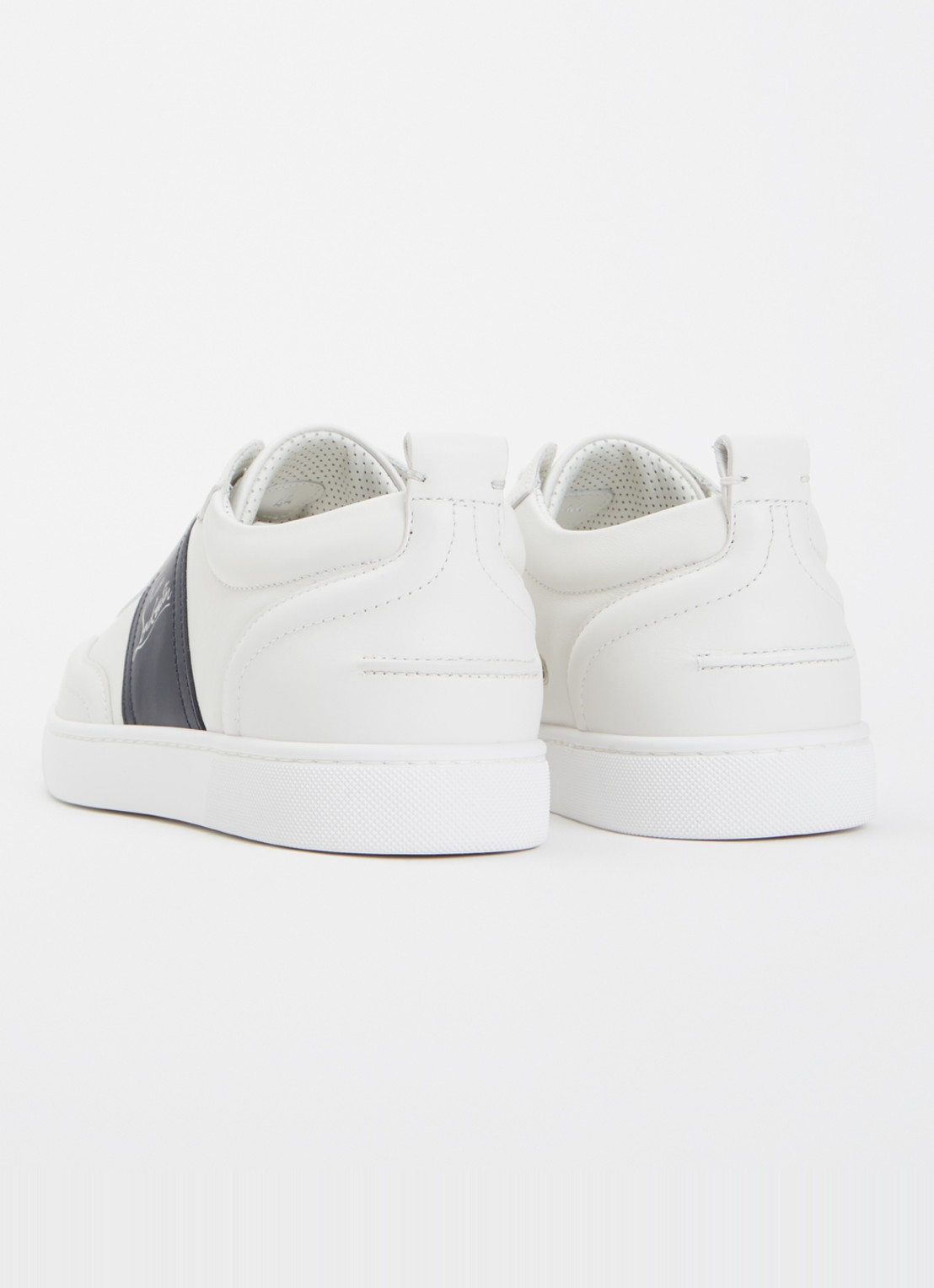 Louboutin Retero sneaker van leer met logo  - achterkant 2 wit