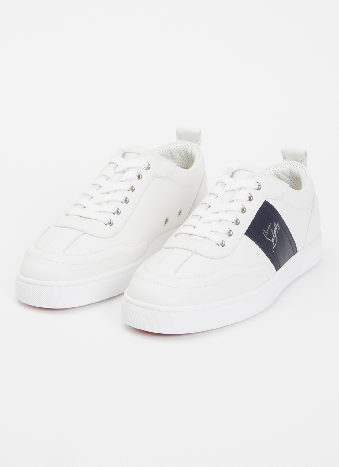 Louboutin Retero sneaker van leer met logo  - detail 3 wit