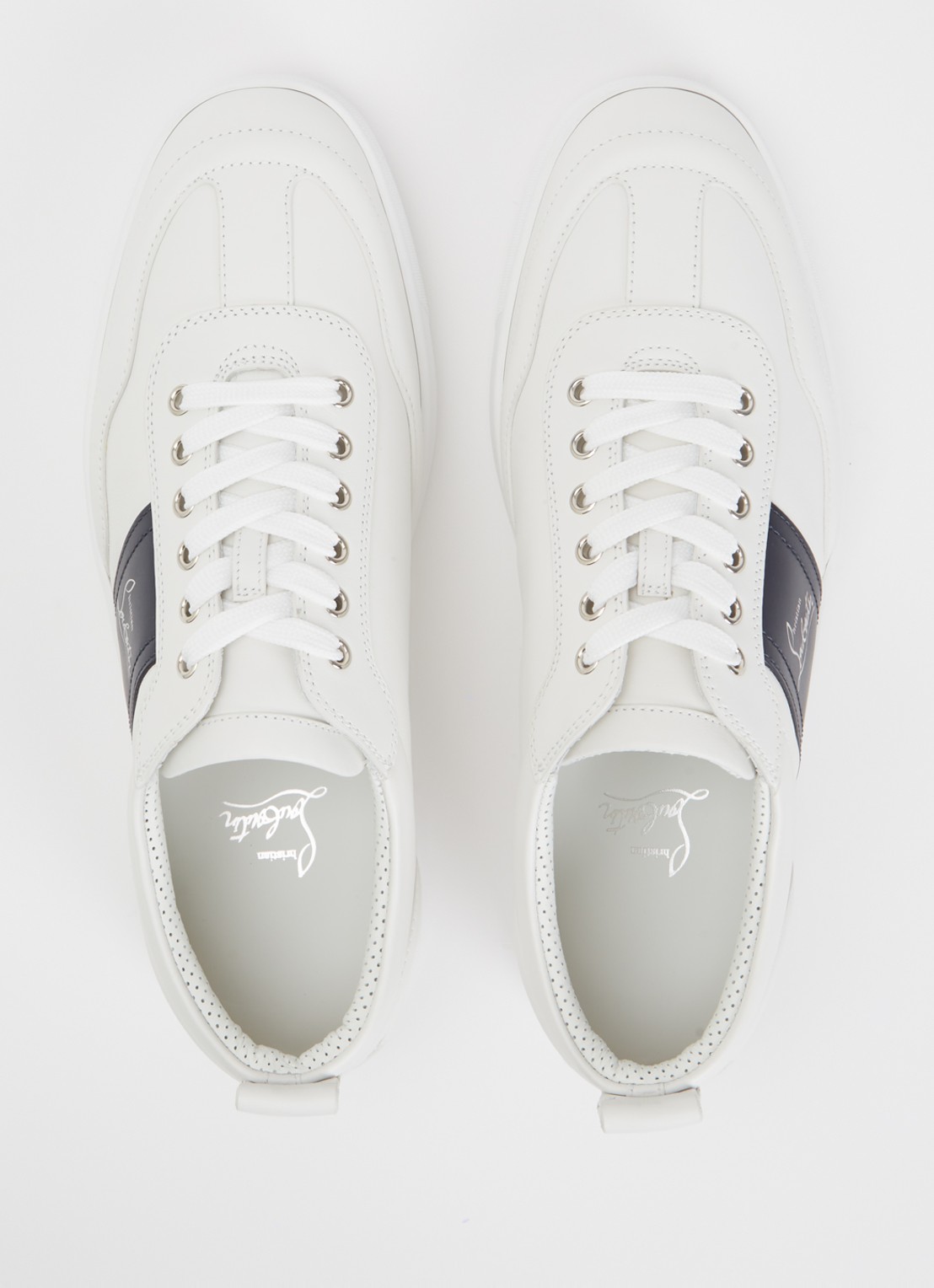 Louboutin Retero sneaker van leer met logo  - detail 4 wit