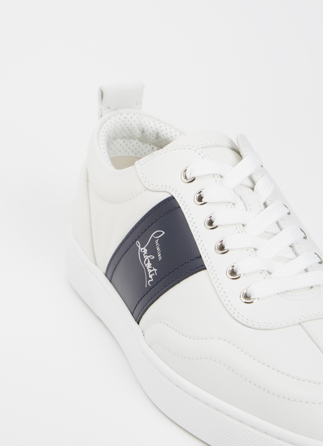 Louboutin Retero sneaker van leer met logo  - detail 6 wit