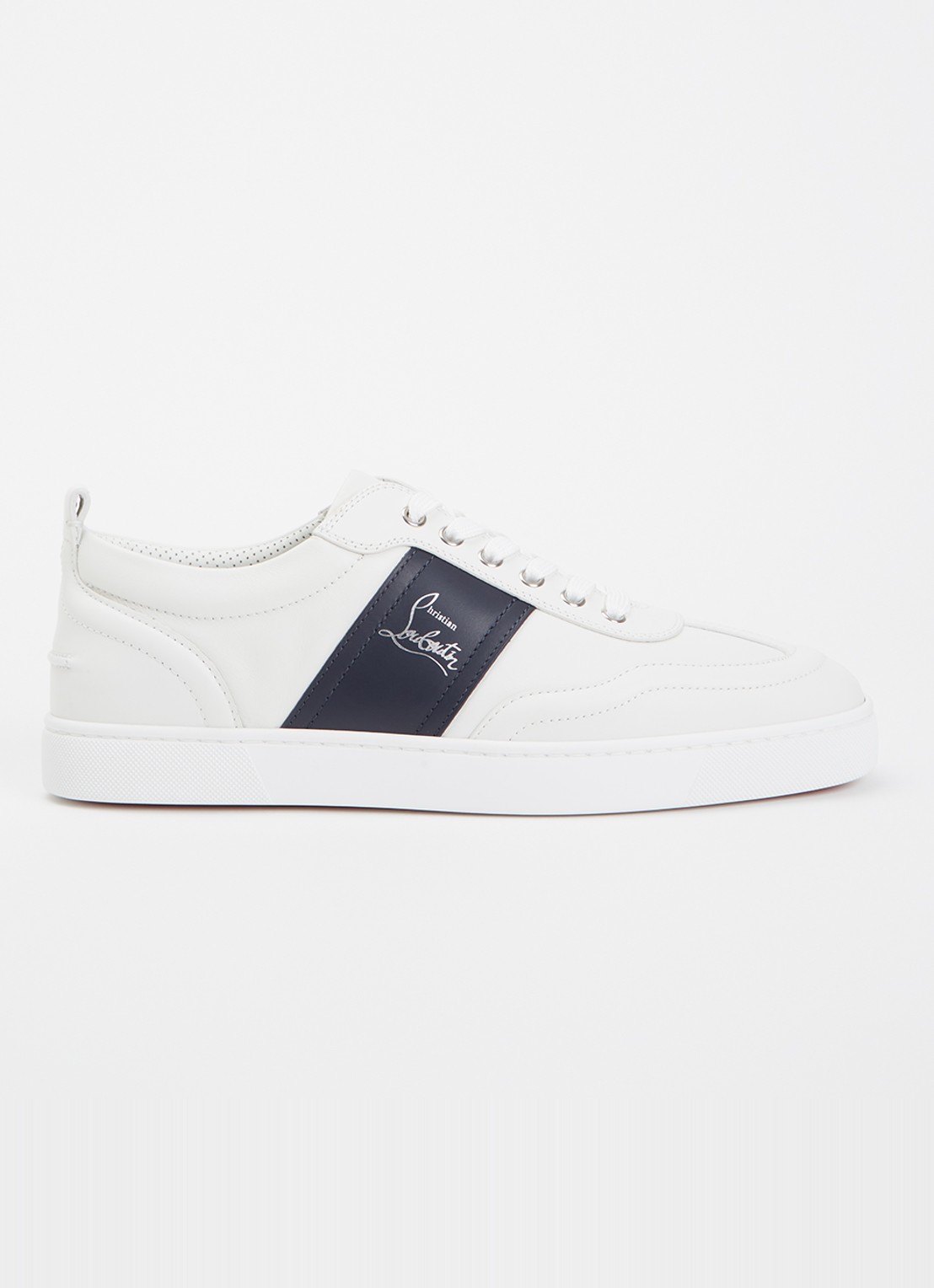 Louboutin Retero sneaker van leer met logo  - voorkant wit
