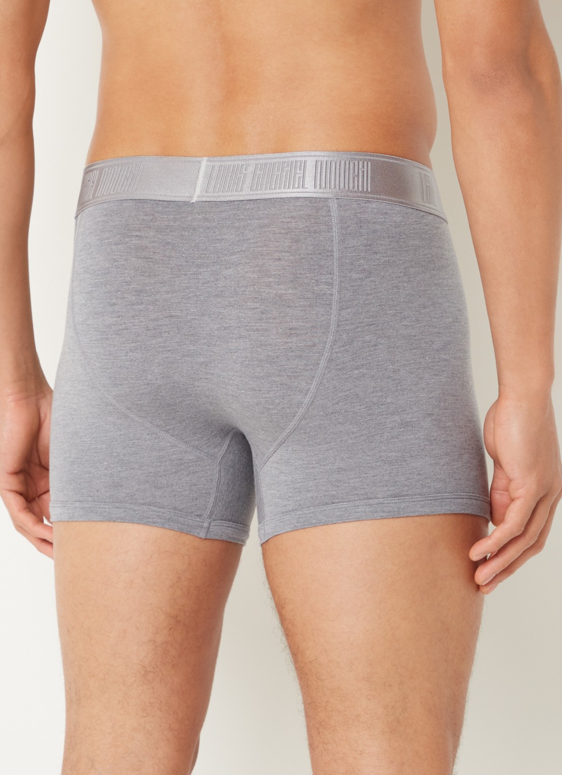 Louis Gabriel Nouchi Boxershort met logoband en cut-out detail - achterkant grijsmele
