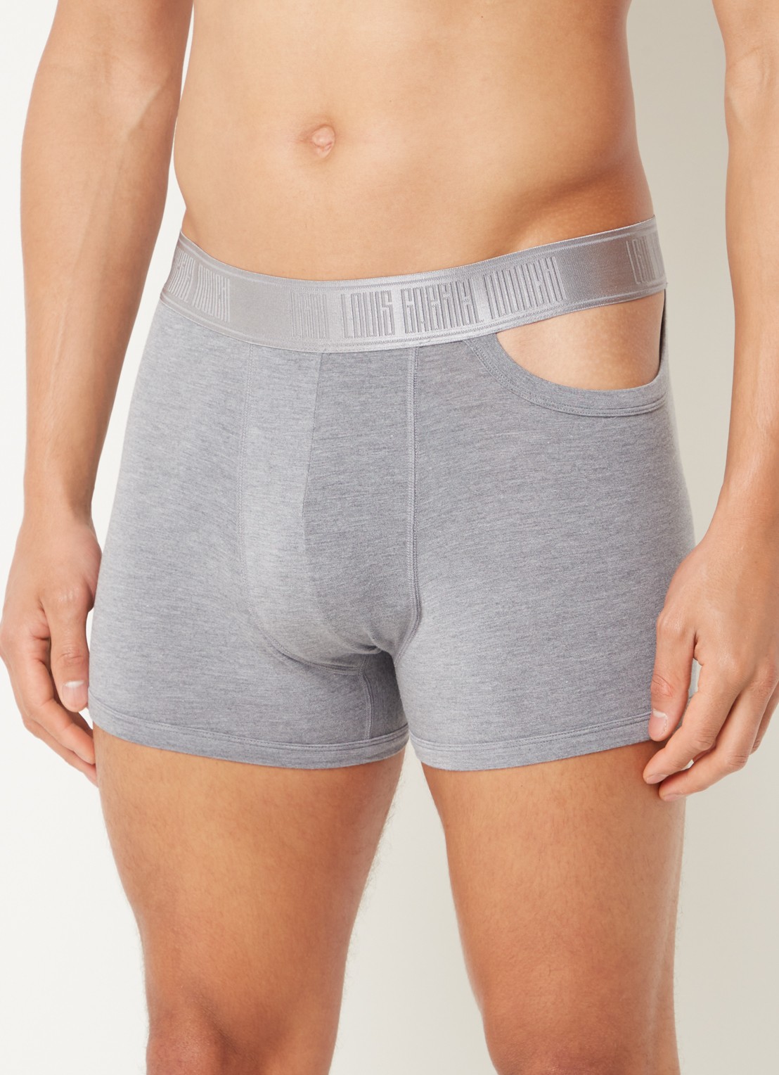 Louis Gabriel Nouchi Boxershort met logoband en cut-out detail - detail 2 grijsmele