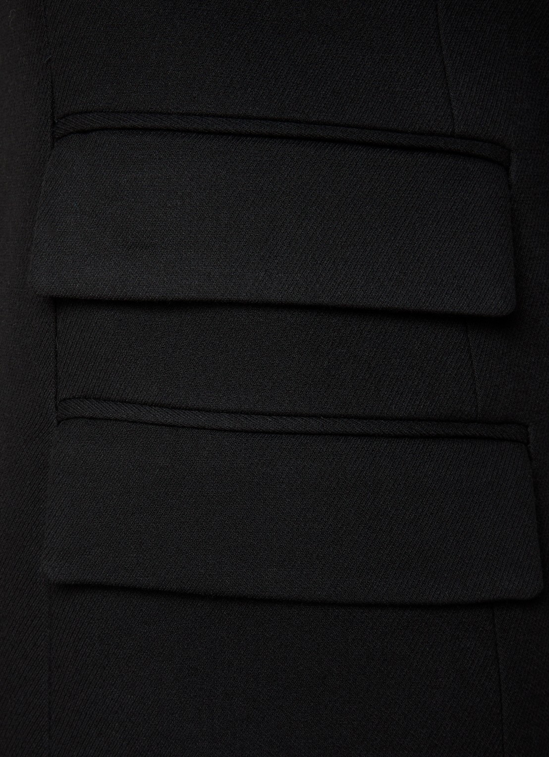 Louis Gabriel Nouchi Mouwloze double-breasted slim fit colbert in alpaca wolblend - detail 5 zwart