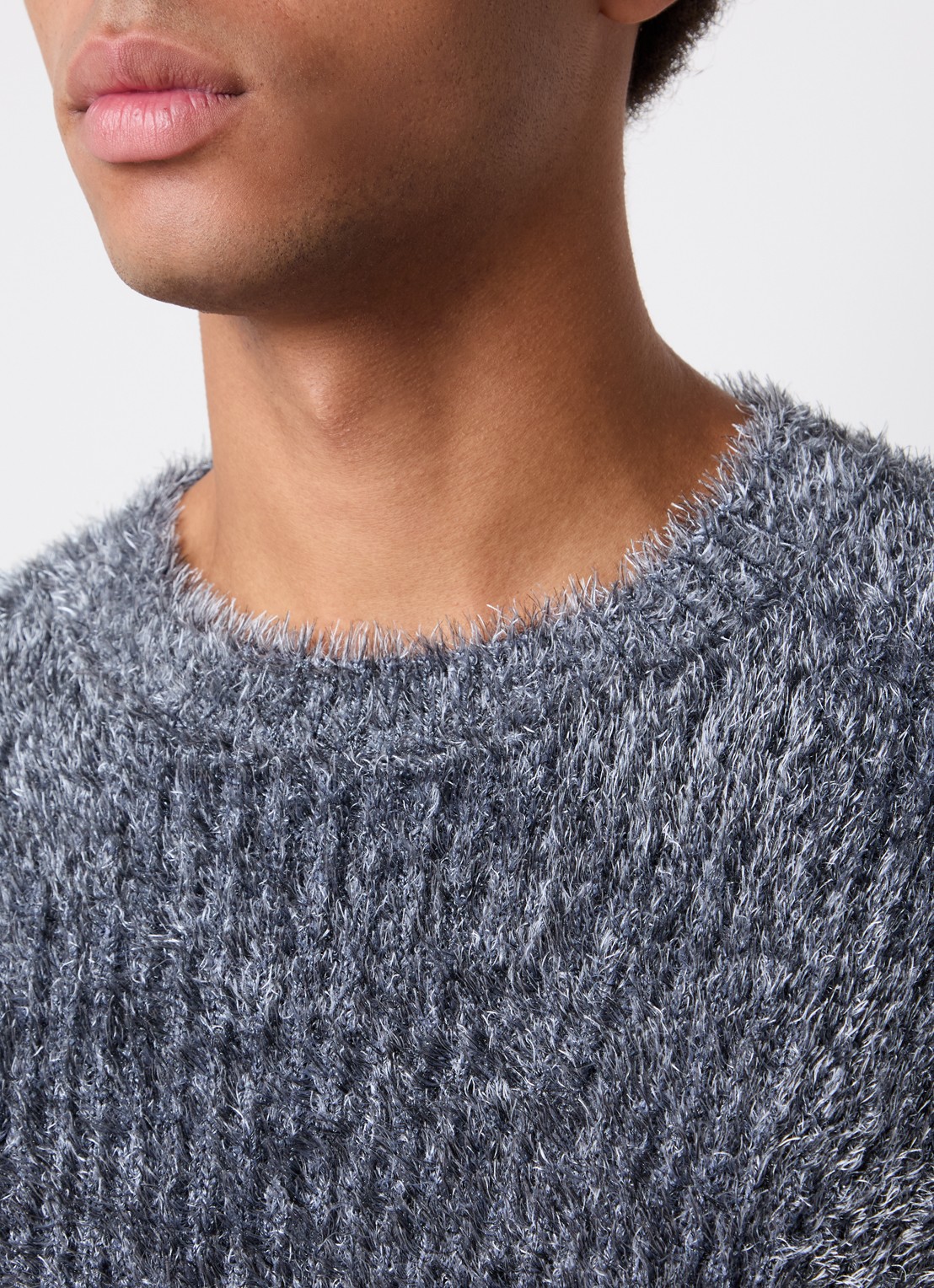 Louis Gabriel Nouchi Oversized grofgebreide trui met structuur - detail 3 grijs