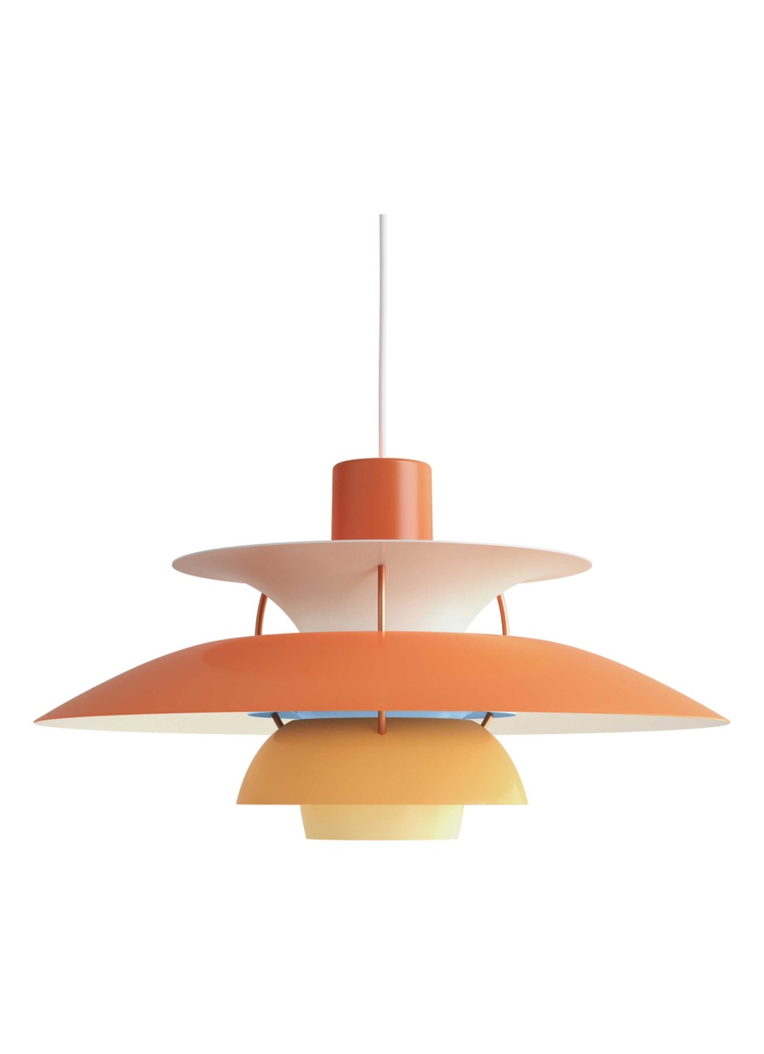 Louis Poulsen PH 5 hanglamp Ø 50 cm - voorkant oranje