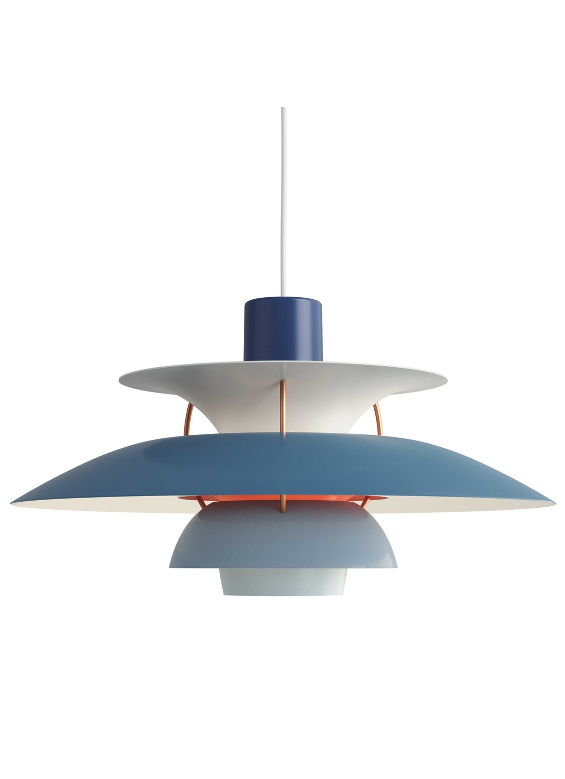 Louis Poulsen PH 5 hanglamp Ø50 cm - voorkant blauw