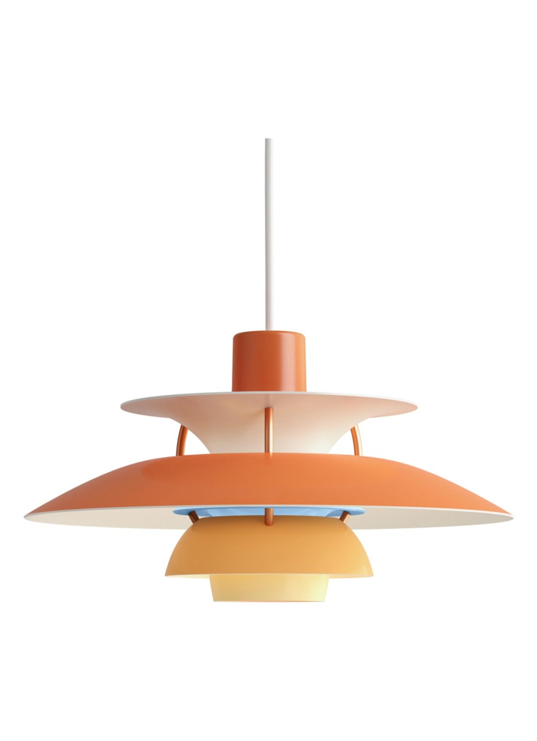 Louis Poulsen PH 5 Mini hanglamp Ø 30 cm - voorkant oranje