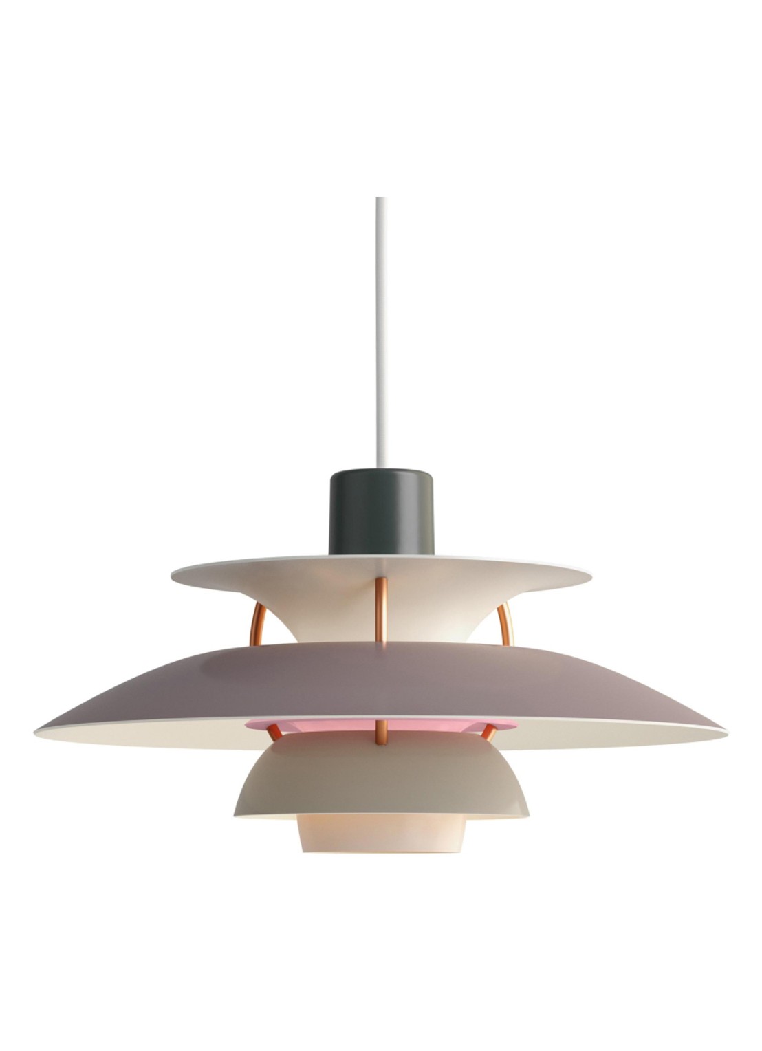 Louis Poulsen PH 5 Mini hanglamp Ø 30 cm - voorkant grijs