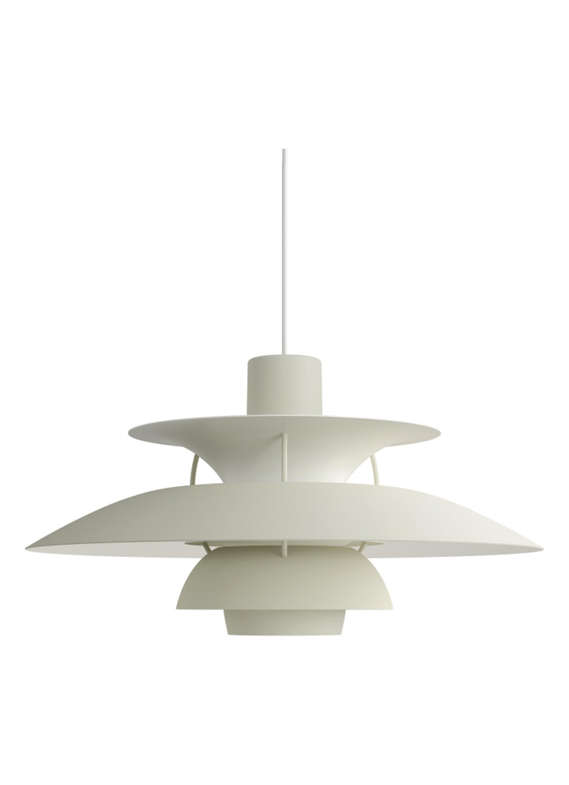 Louis Poulsen PH 5 Mini hanglamp Ø30 cm - voorkant beige