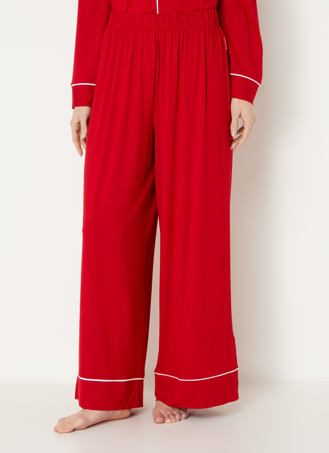Lounge Alpine Dreams pyjamabroek - detail 3 rood
