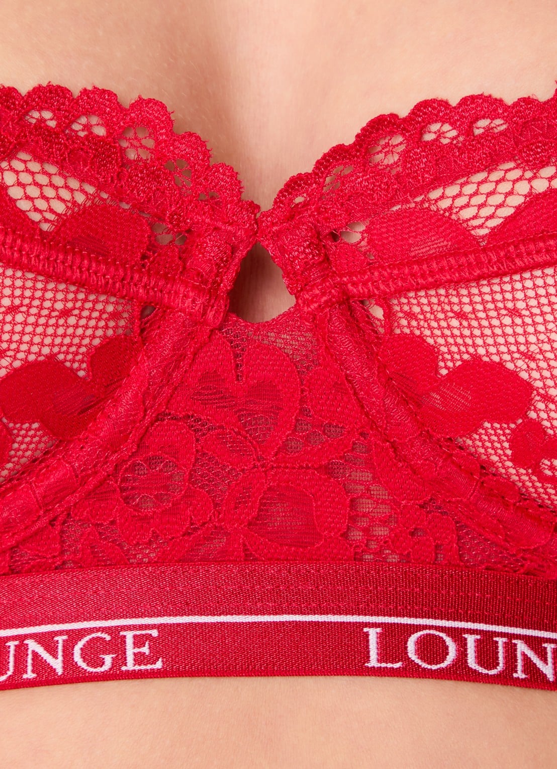 Lounge Blossom balconette bh van kant - detail 5 rood