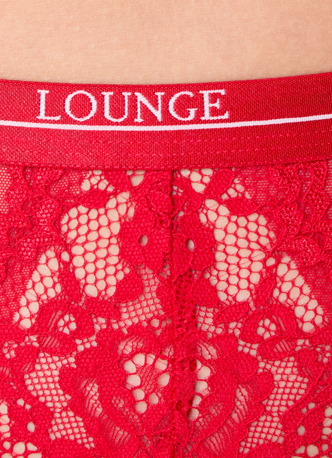 Lounge Blossom tanga met logoband - detail 2 rood