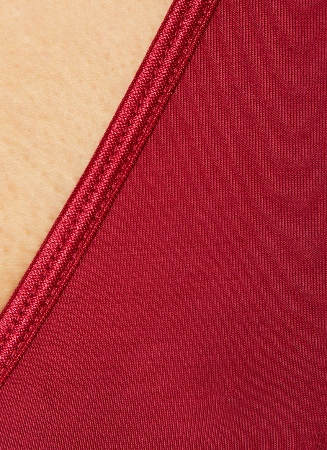 Lounge Bralette met logoband - detail 4 bordeauxrood