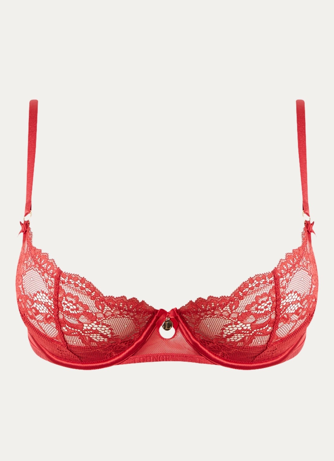 Lounge Brianna balconette bh met beugel - voorkant rood
