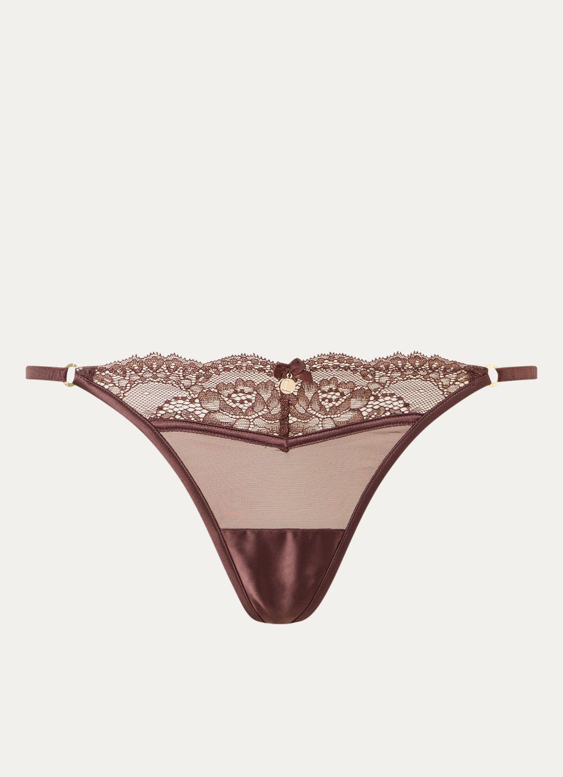 Lounge Brianna string van mesh - voorkant bruin