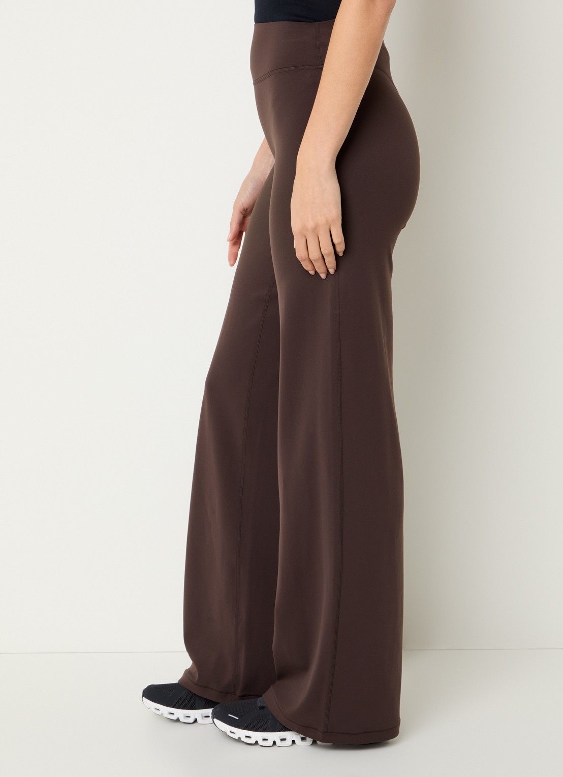 Lounge High waist loose fit legging met logo - detail 5 bruin