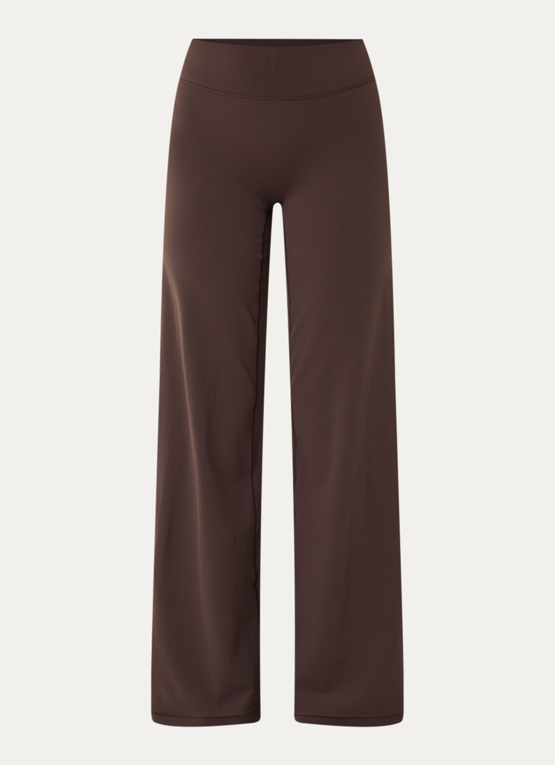 Lounge High waist loose fit legging met logo - voorkant bruin
