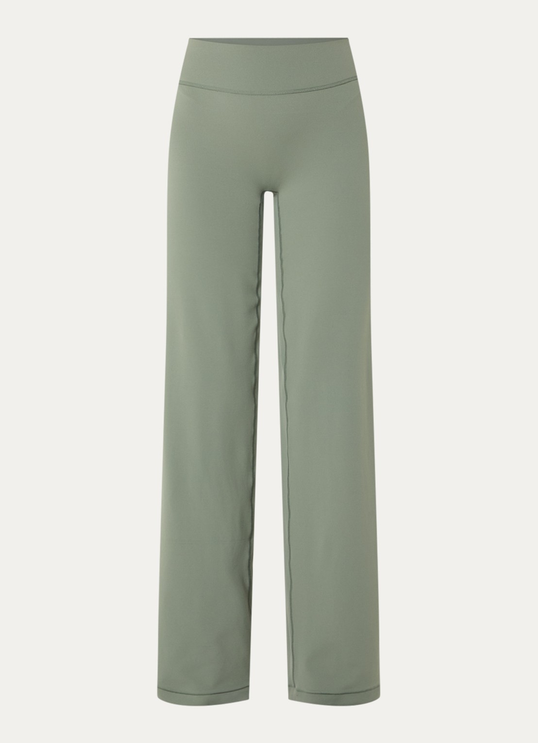 Lounge High waist loose fit legging met logo - voorkant groen