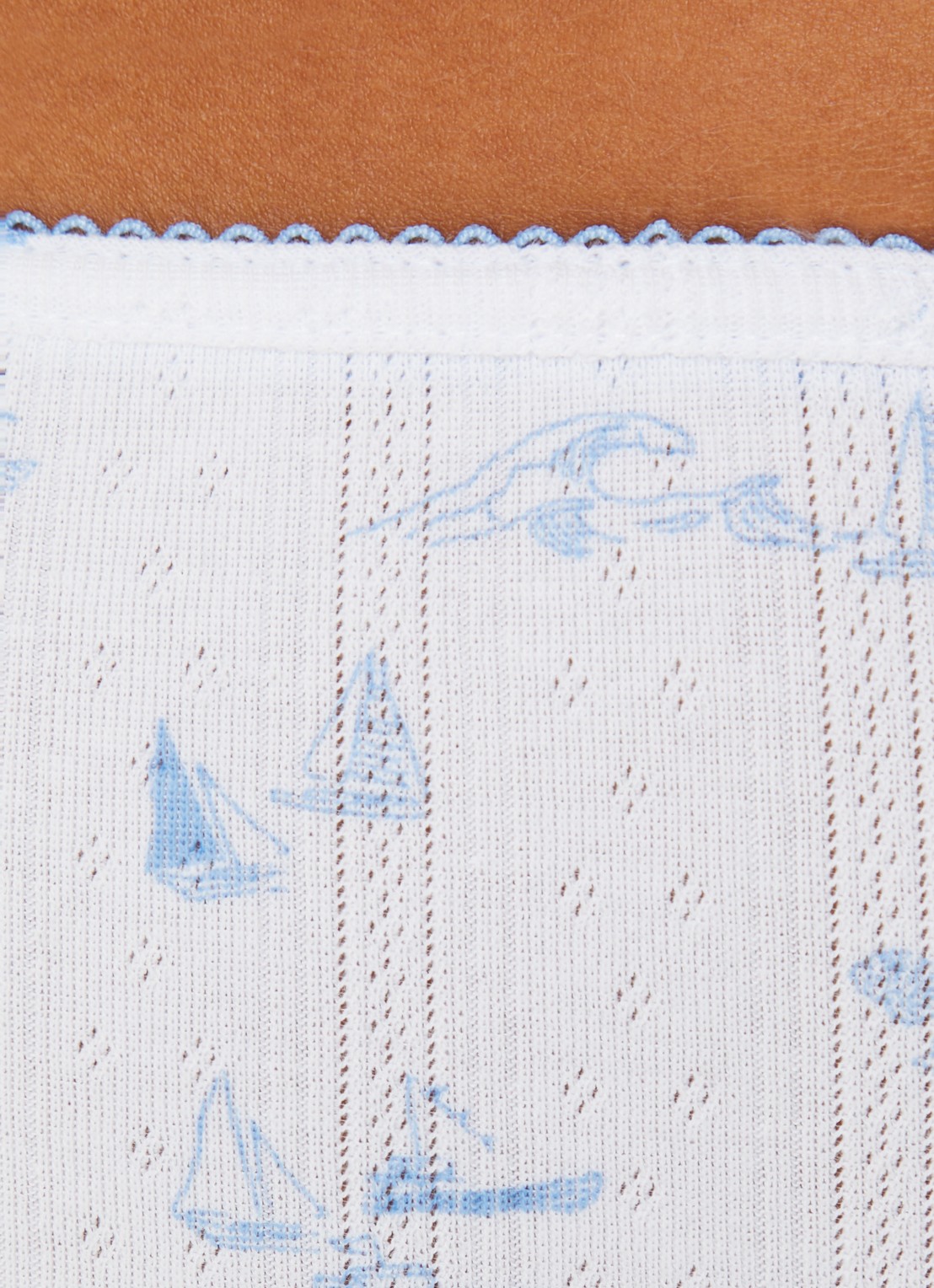 Lounge Loose fit pyjamabroek met print - detail 4 wit