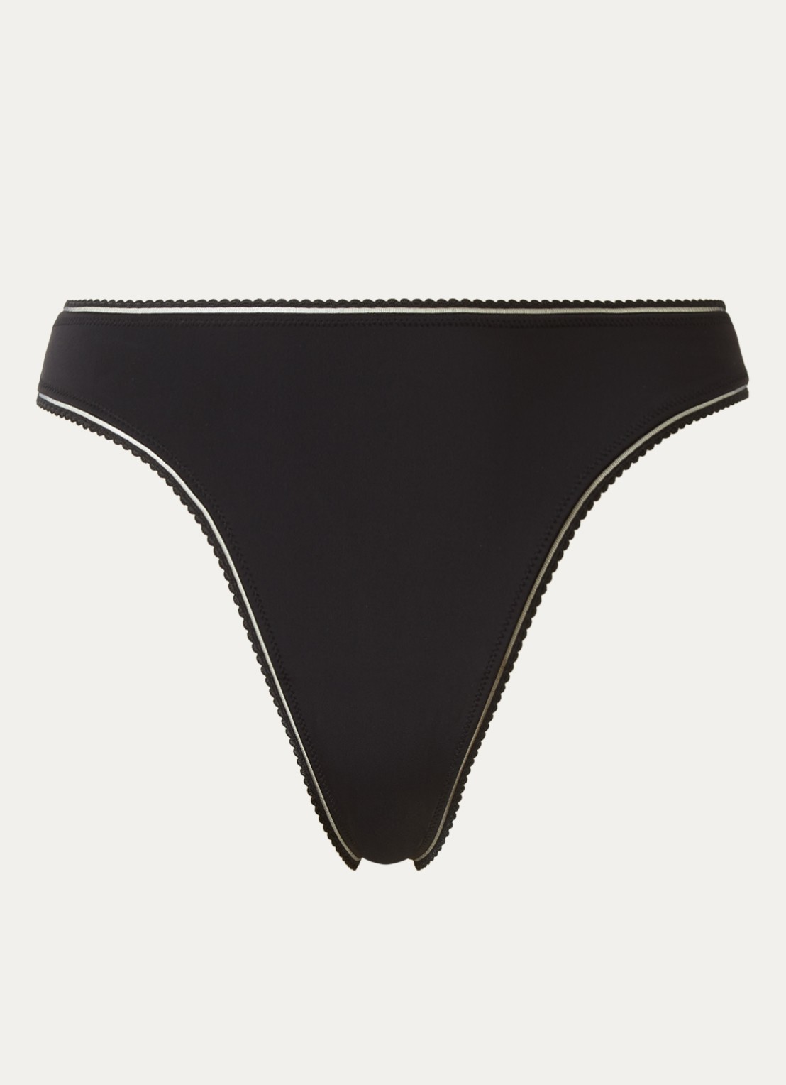 Lounge Naadloze string  - voorkant zwart