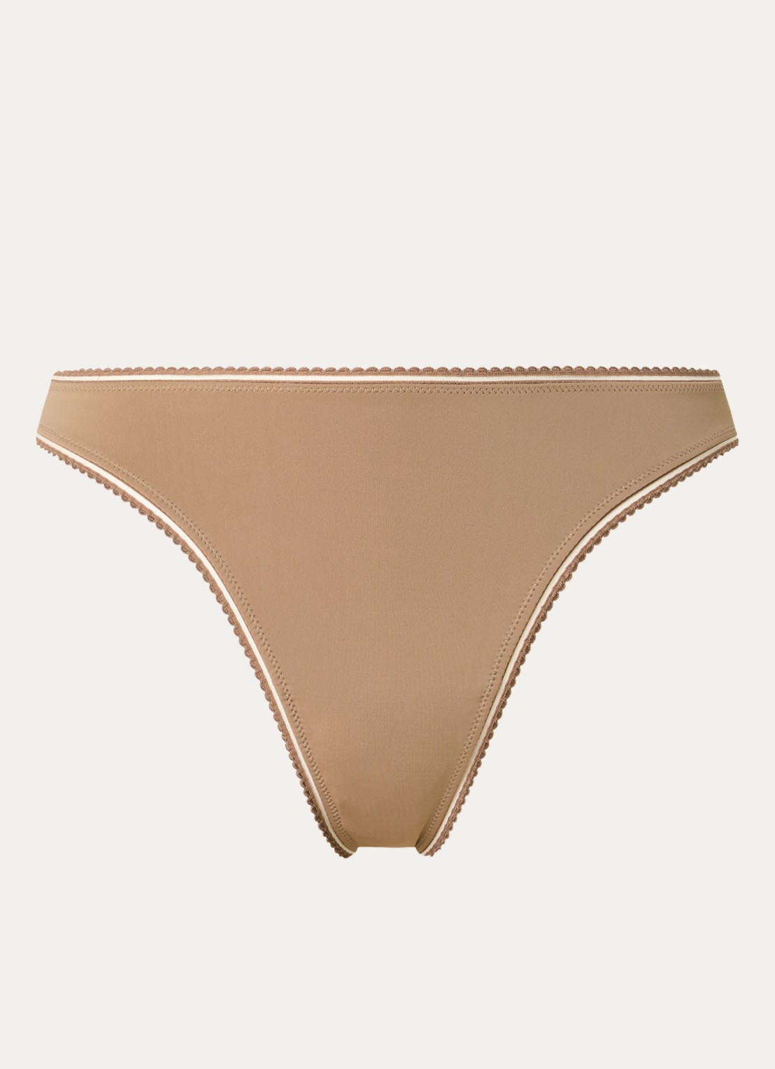 Lounge Naadloze string  - voorkant bruin