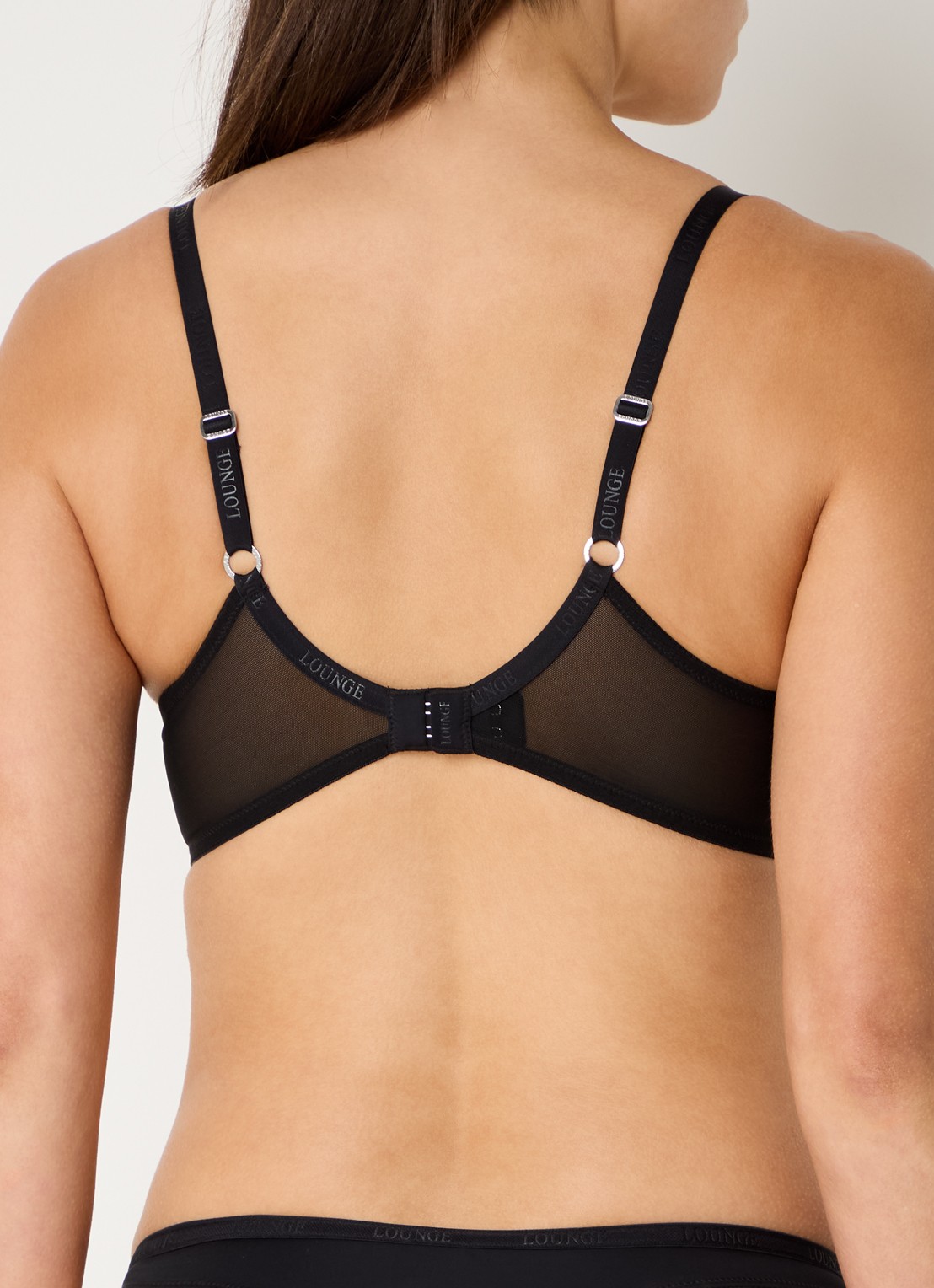 Lounge Push-up bh met beugelondersteuning - achterkant zwart