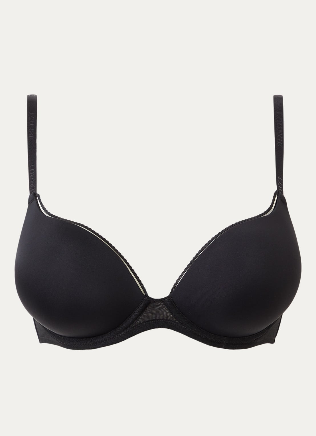 Lounge Push-up bh met beugelondersteuning - voorkant 4 zwart