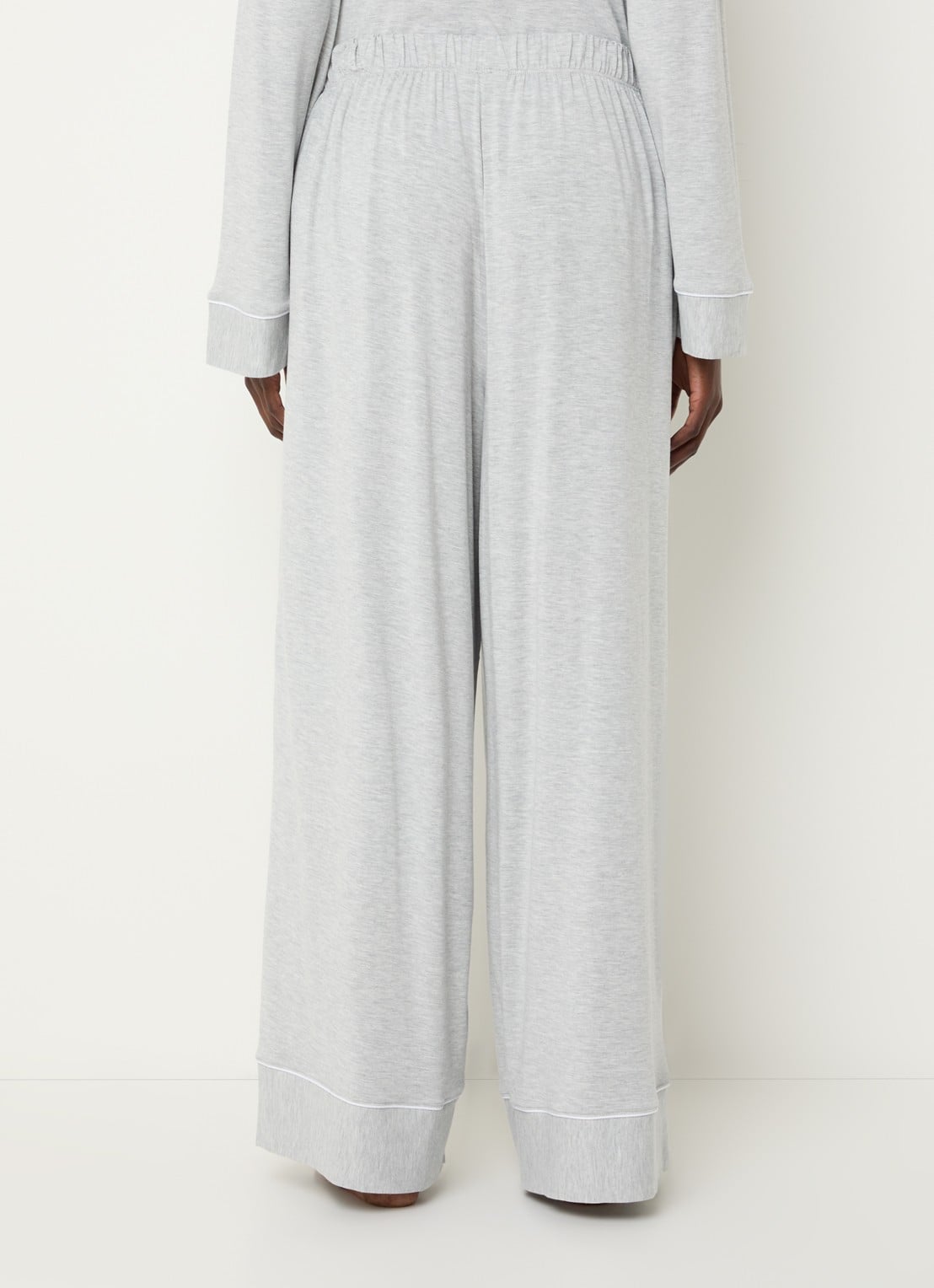 Lounge Pyjamabroek met logo - achterkant 3 grijs