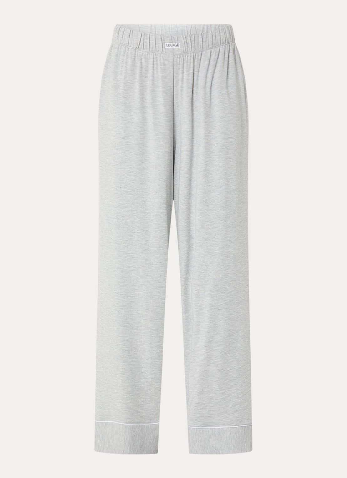 Lounge Pyjamabroek met logo - voorkant grijs