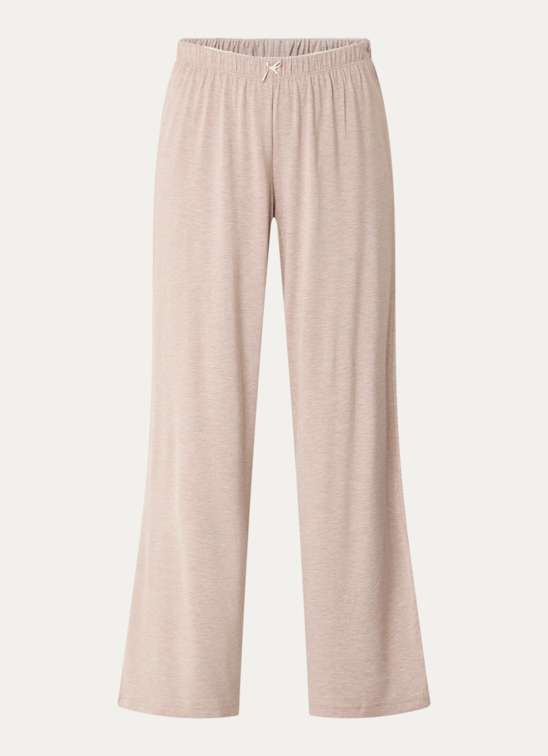 Lounge Pyjamabroek met strikdetail - voorkant bruin
