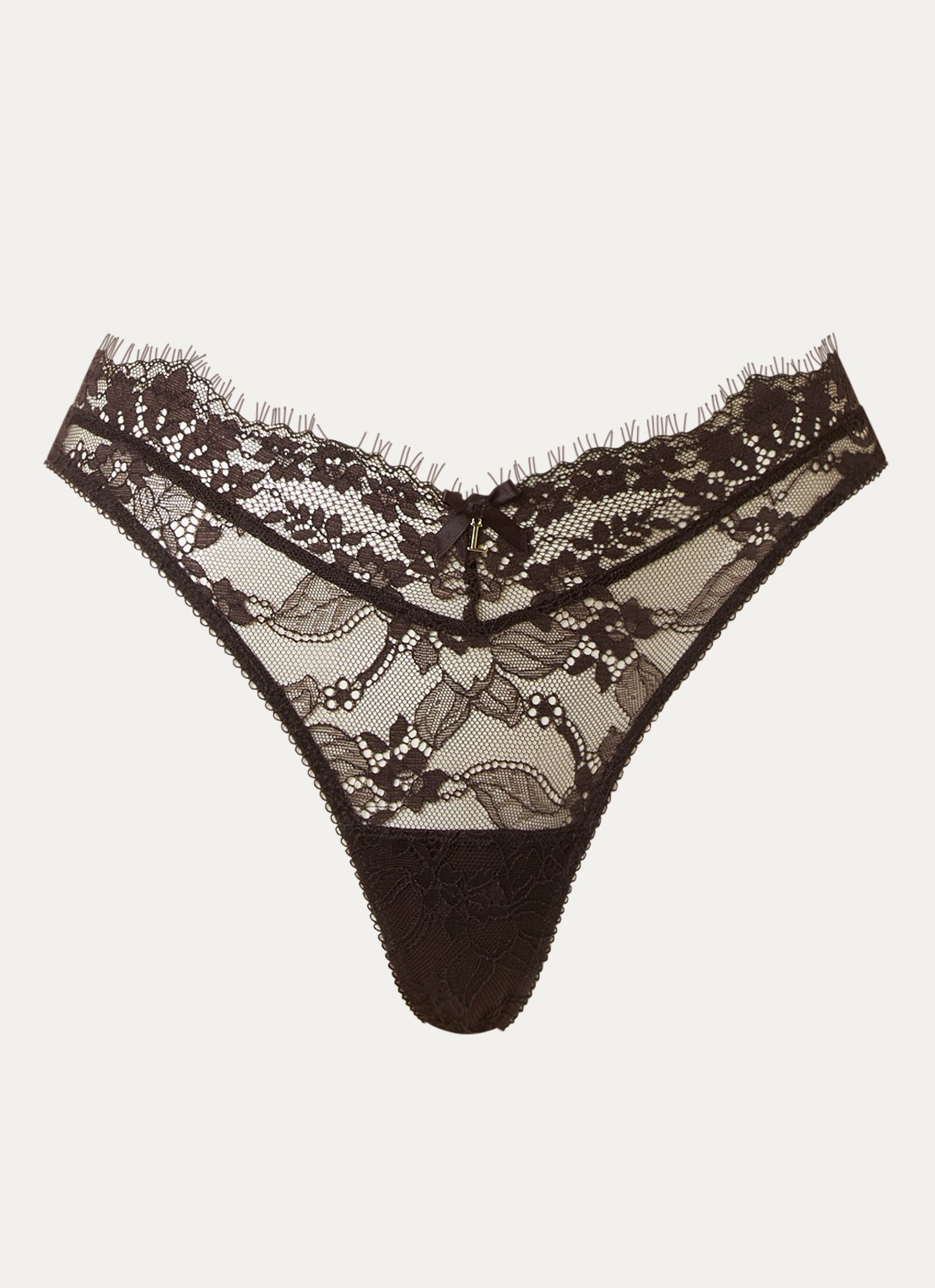 Lounge String van mesh - voorkant donkerbruin
