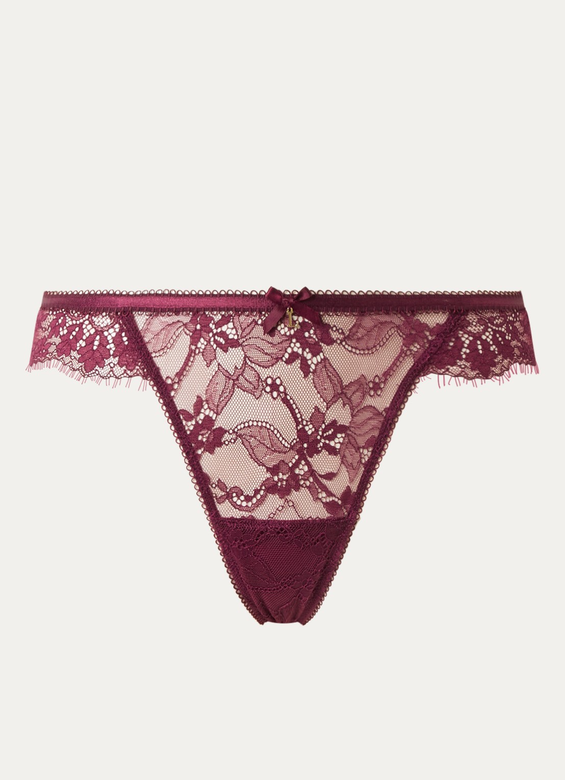Lounge String van mesh - voorkant aubergine