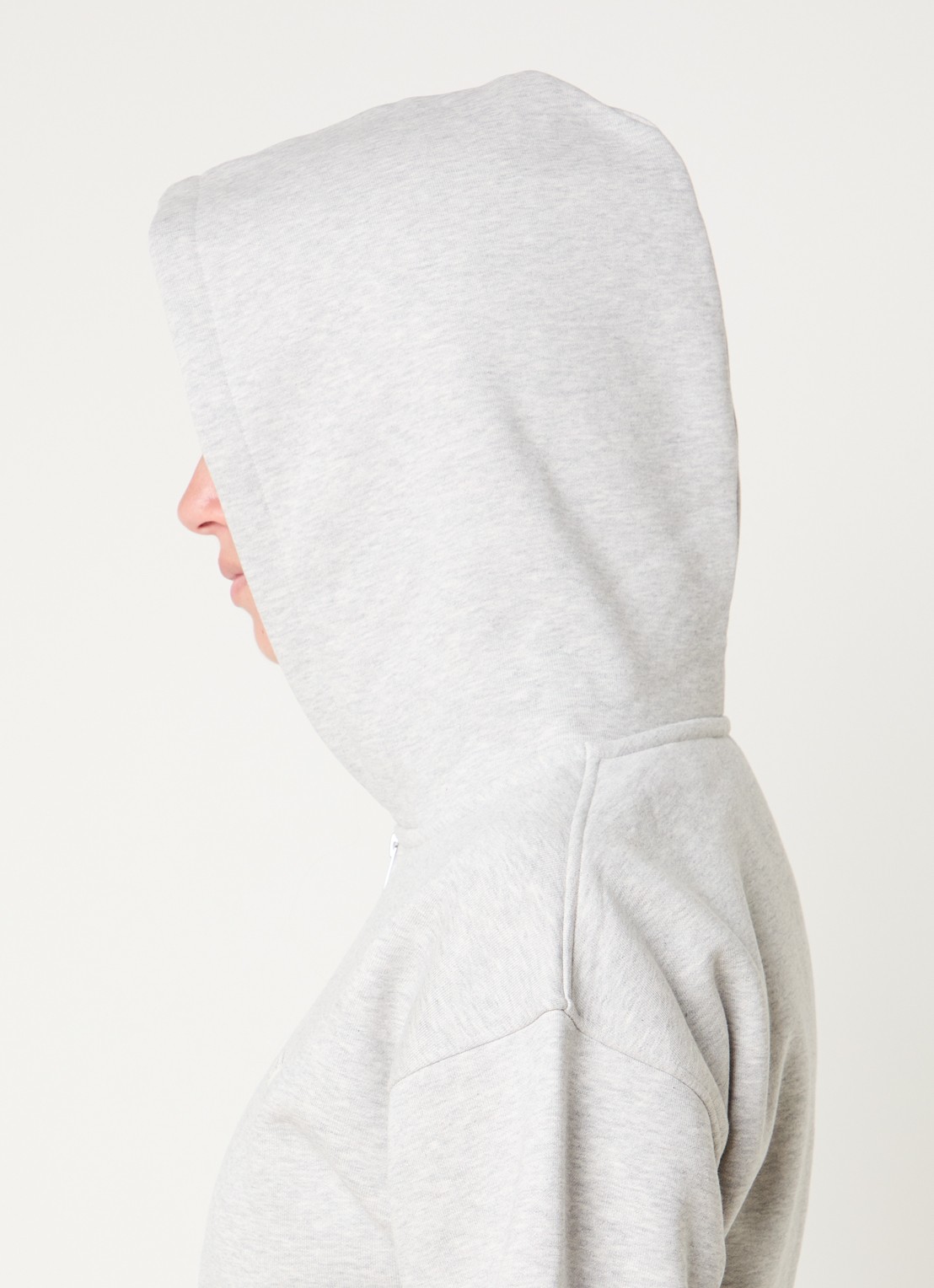 Lounge Sweatvest met logo en capuchon - detail 2 grijs