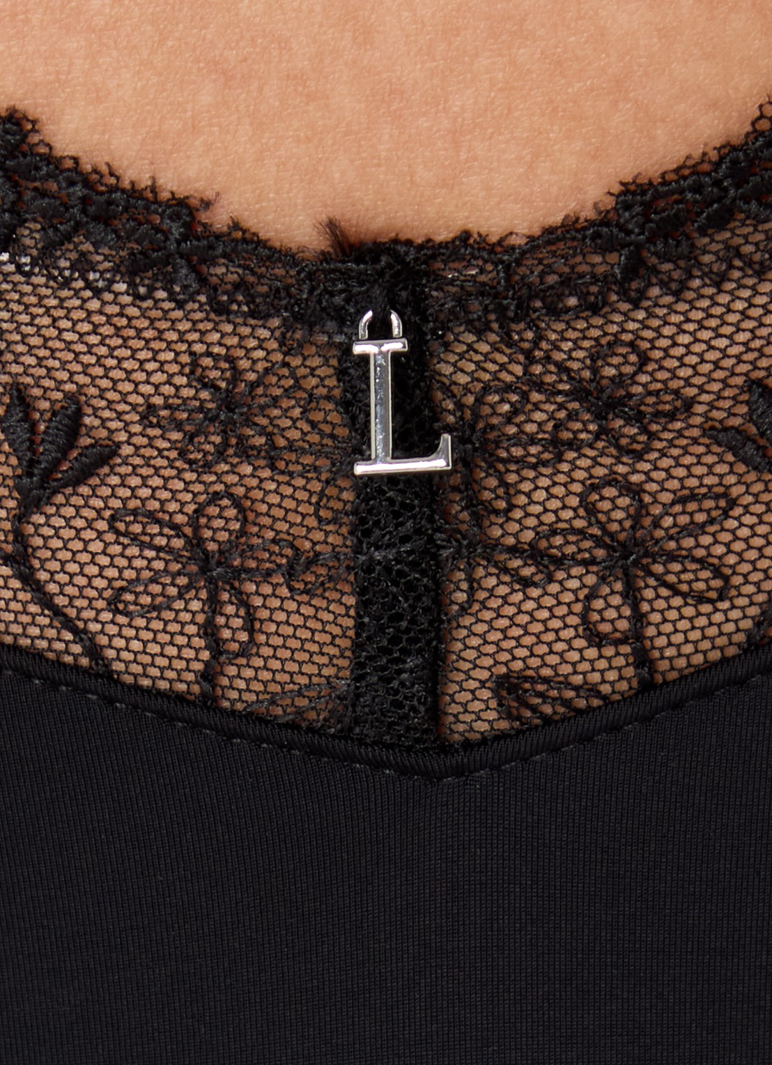 Lounge Tanga met kant - detail 4 zwart