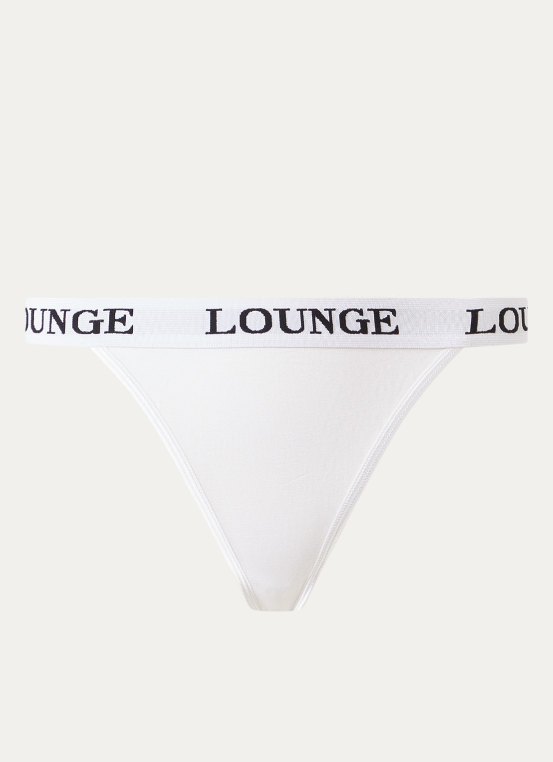 Lounge Tanga met logoband - voorkant 3 wit