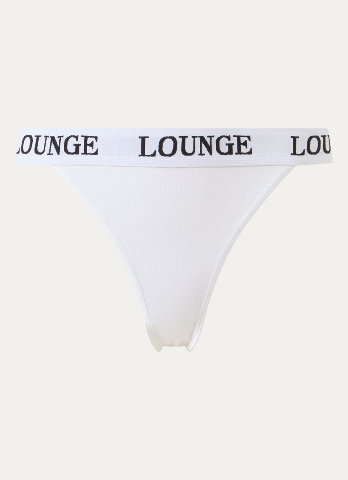 Lounge Tanga met logoband - voorkant 4 wit