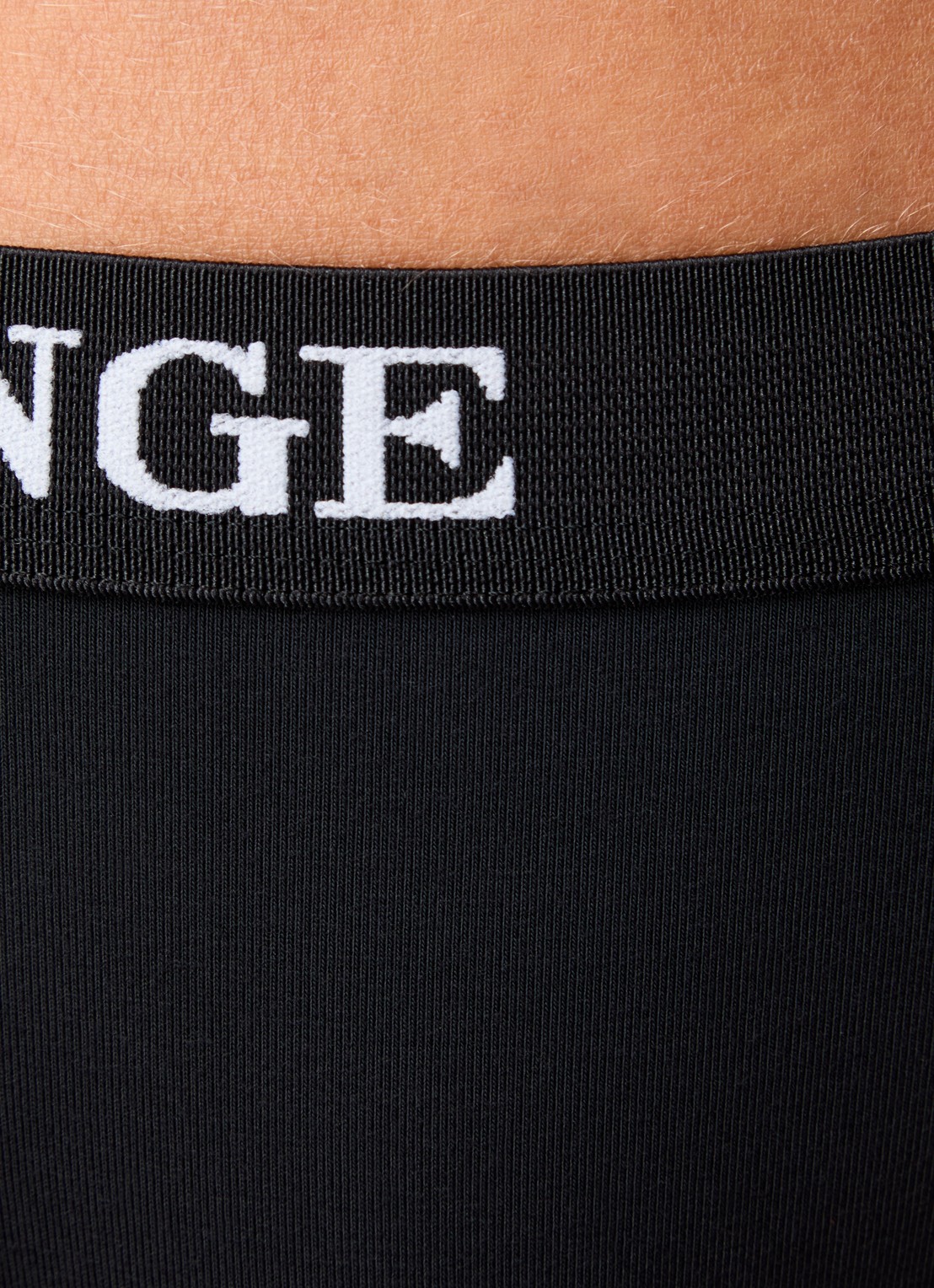 Lounge Tanga met logoband - detail 2 zwart
