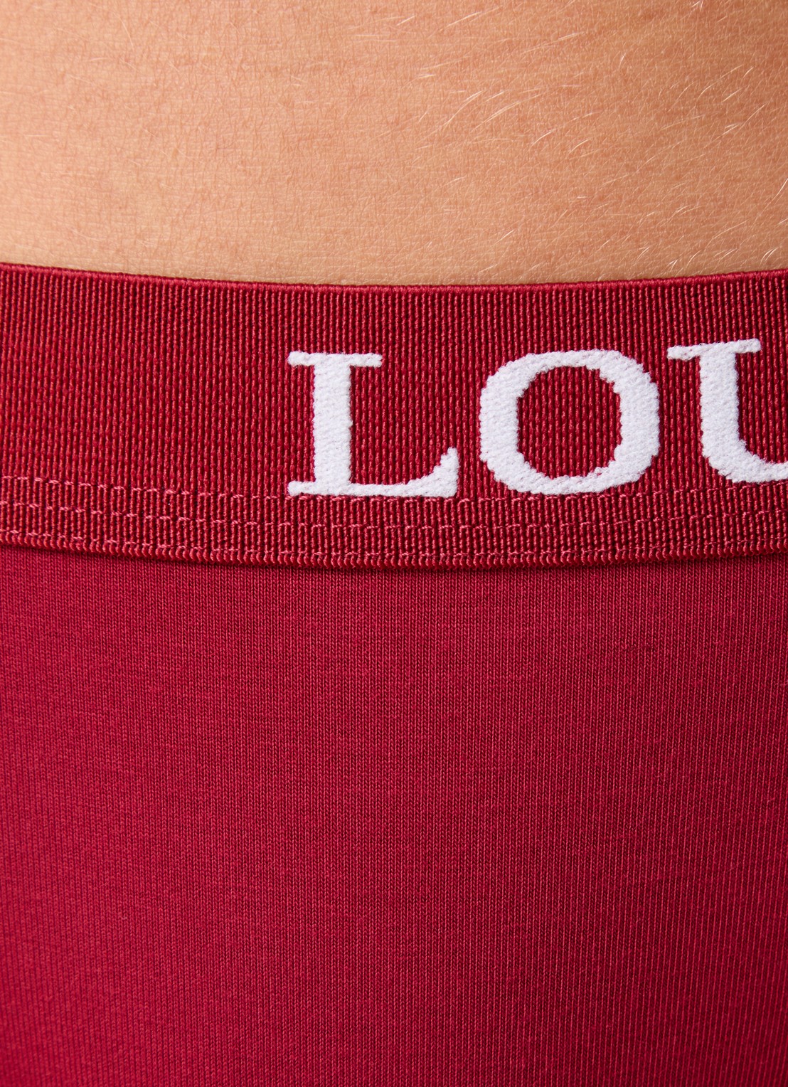 Lounge Tanga met logoband - detail 5 bordeauxrood