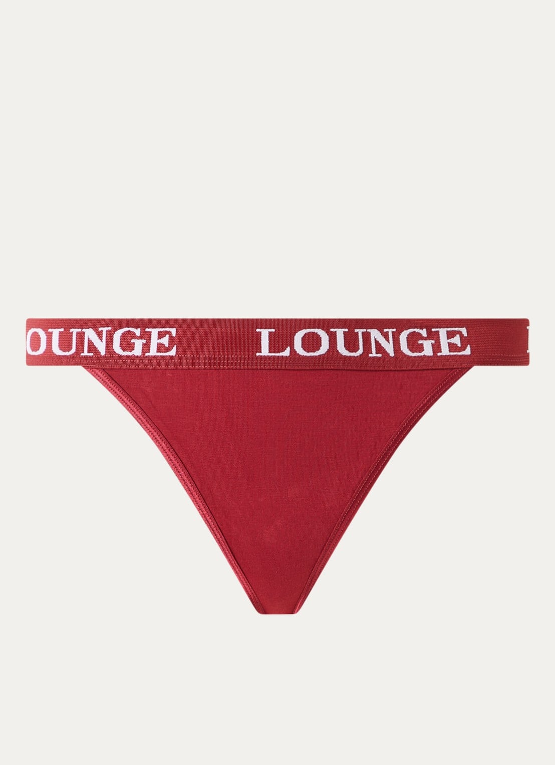Lounge Tanga met logoband - voorkant 2 bordeauxrood