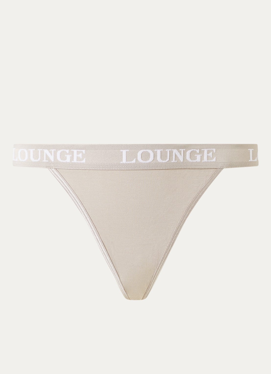 Lounge Tanga met logoband - voorkant 8 beige
