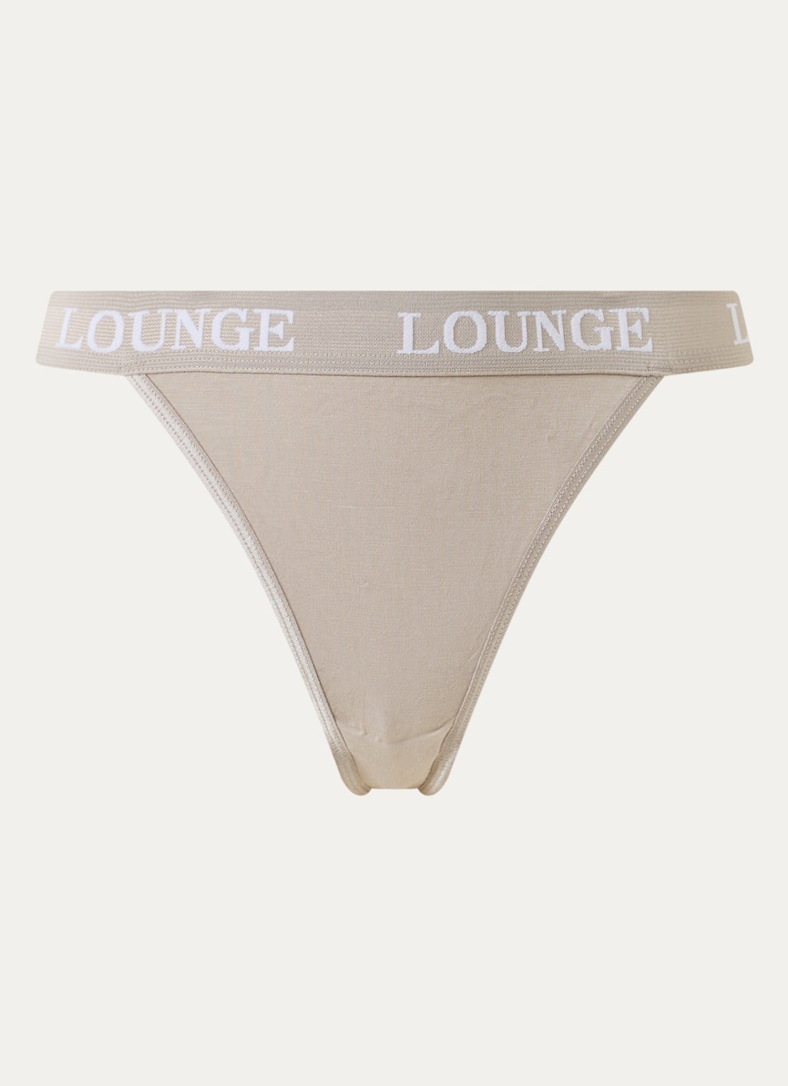Lounge Tanga met logoband - voorkant 9 beige