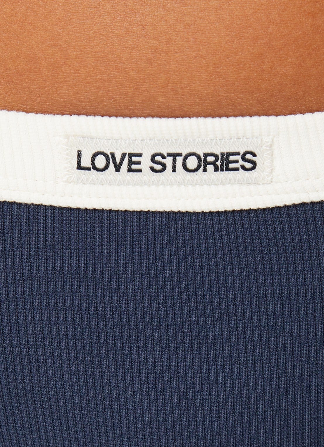 Love Stories Enith high waisted slip met logo - detail 4 donkerblauw